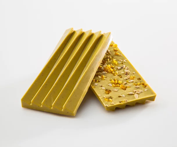 Pistáciovo mandarínková tabuľková čokoláda