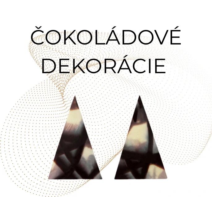 Čokoládové dekorácie - Trojuholník melír 490ks