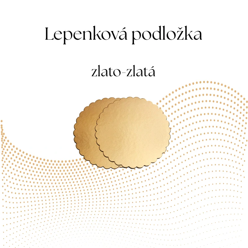 Lepenková podložka zlatá - vlnka (2400g)