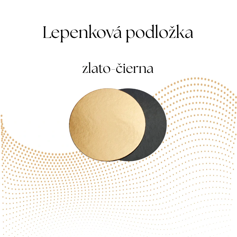 Lepenková podložka zlato-čierna (2400G) 10ks