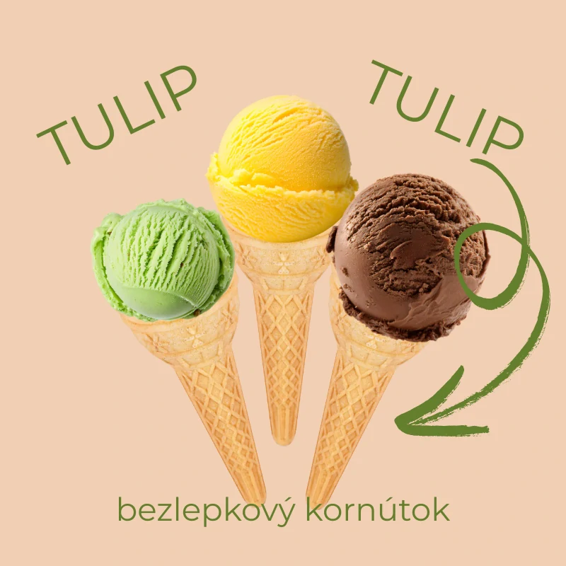 Tulip - bezlepkové kornútky na zmrzlinu