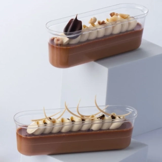 ECLAIR s viečkom a vykrajovákm - mini dezerty 120ml / 25ks