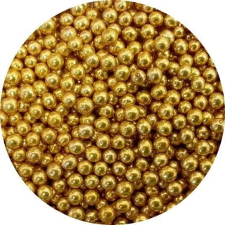 Dekoračné guličky mini zlaté 100g 