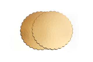Lepenková podložka zlato/zlatá 24cm - 5ks