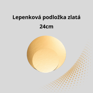 Lepenková podložka zlatá 24cm - 5ks