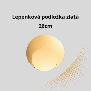 Lepenková podložka zlatá 26cm - 5ks