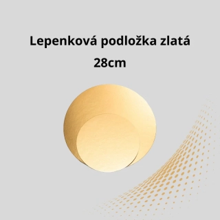 Lepenková podložka zlatá 28cm - 5ks
