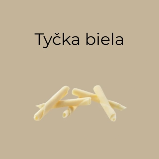 Čokoládové dekorácie - Tyčka biela - 120ks