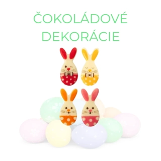Čokoládové dekorácie  Hlava zajačika 200ks