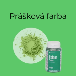 Prášková zelená farba v tukoch rozpustná