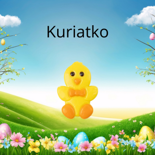 Čokoládové dekorácie Kuriatko žlté