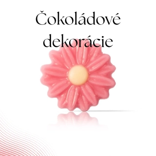 Čokoládové dekorácie KVIETKY ružové 200ks