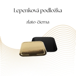 Lepenková podložka zlato-čierna 30x30cm