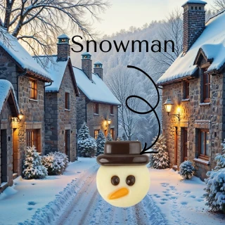 Snowman - dekor snehuliak