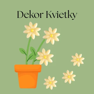 Dekor Kvietky Biele pr.2,5 cm
