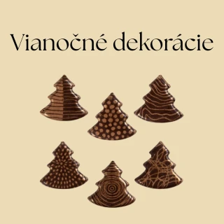 Čokoládové dekorácie Vianočný stromček 2,5x2,5 cm