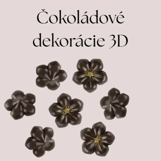 Čokoládový dekor Kvietky 3D