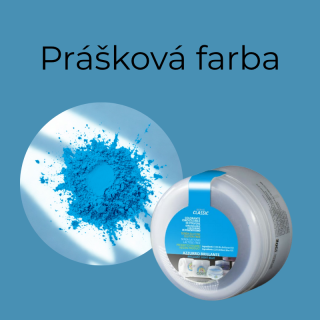 Azúrová prášková farba  vo vode rozpustná 100g