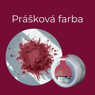 Bordová prášková farba vo vode rozpustná