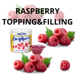 Fruit topping&filling Raspberry 60% - 2,6kg - malinový
