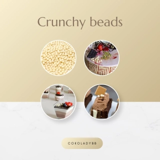 Crunchy Beads white 250g - čokoládové dekoračné guličky biele 